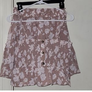 Set floral skirt and floral croptop